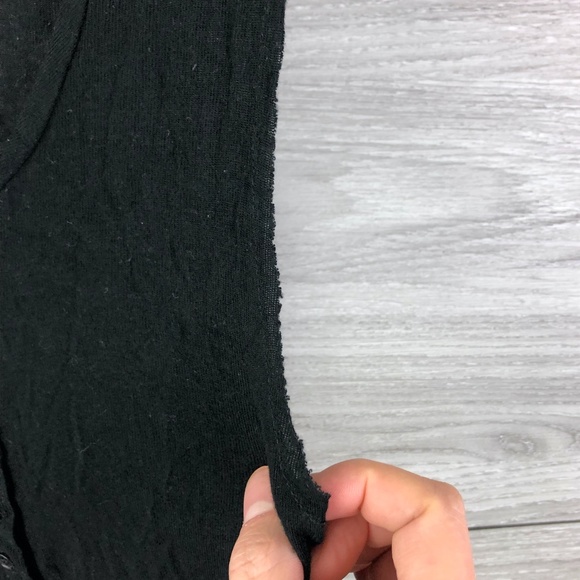 Nasty Gal Black Half Button Down Top - Picture 3 of 6